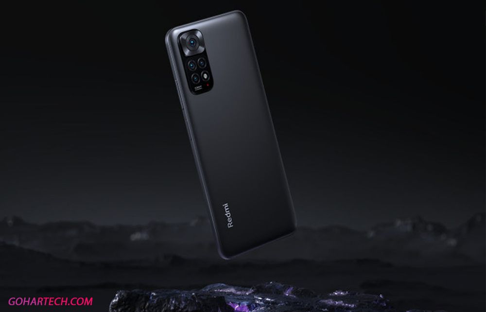 The design of the back cover of Xiaomi Note 11S is black